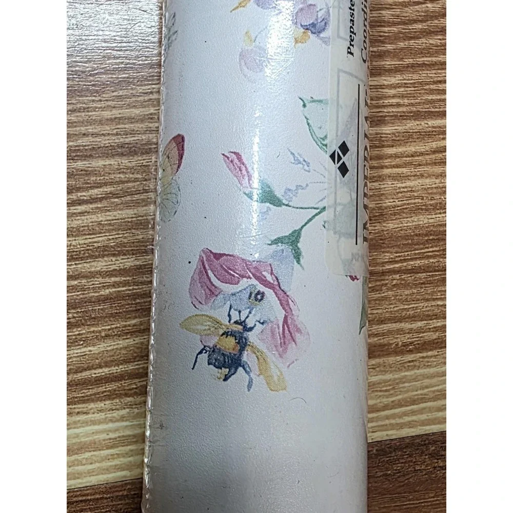 Vintage Bee Butterfly Garden Imperial Wallpaper Border Prepasted 5‎ Yd Floral